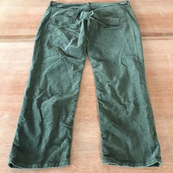 Mother The Dropout Corduroy Jeans Women 29 Green Mid Rise Stretch Preppy 17896 - Picture 2 of 13